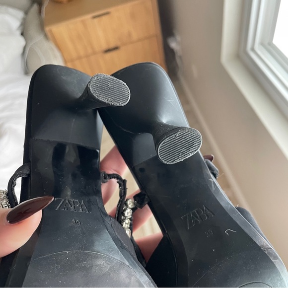 Zara Sparkly Heeled Mules - Picture 5 of 5